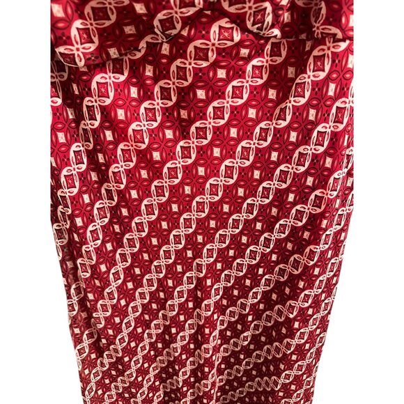 ✌️ 2/$40 ✌️ Jonathan Martin Studio Red & White Printed Dress Size 12 - Picture 2 of 5